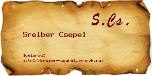 Sreiber Csepel névjegykártya